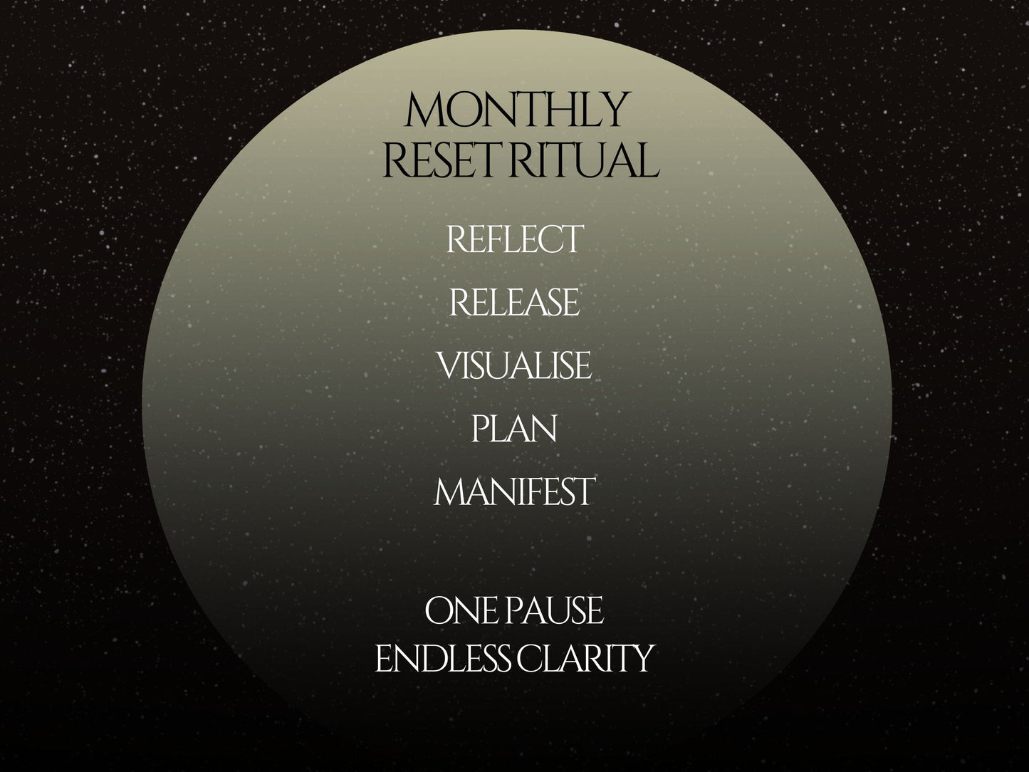 The Monthly Reset Ritual