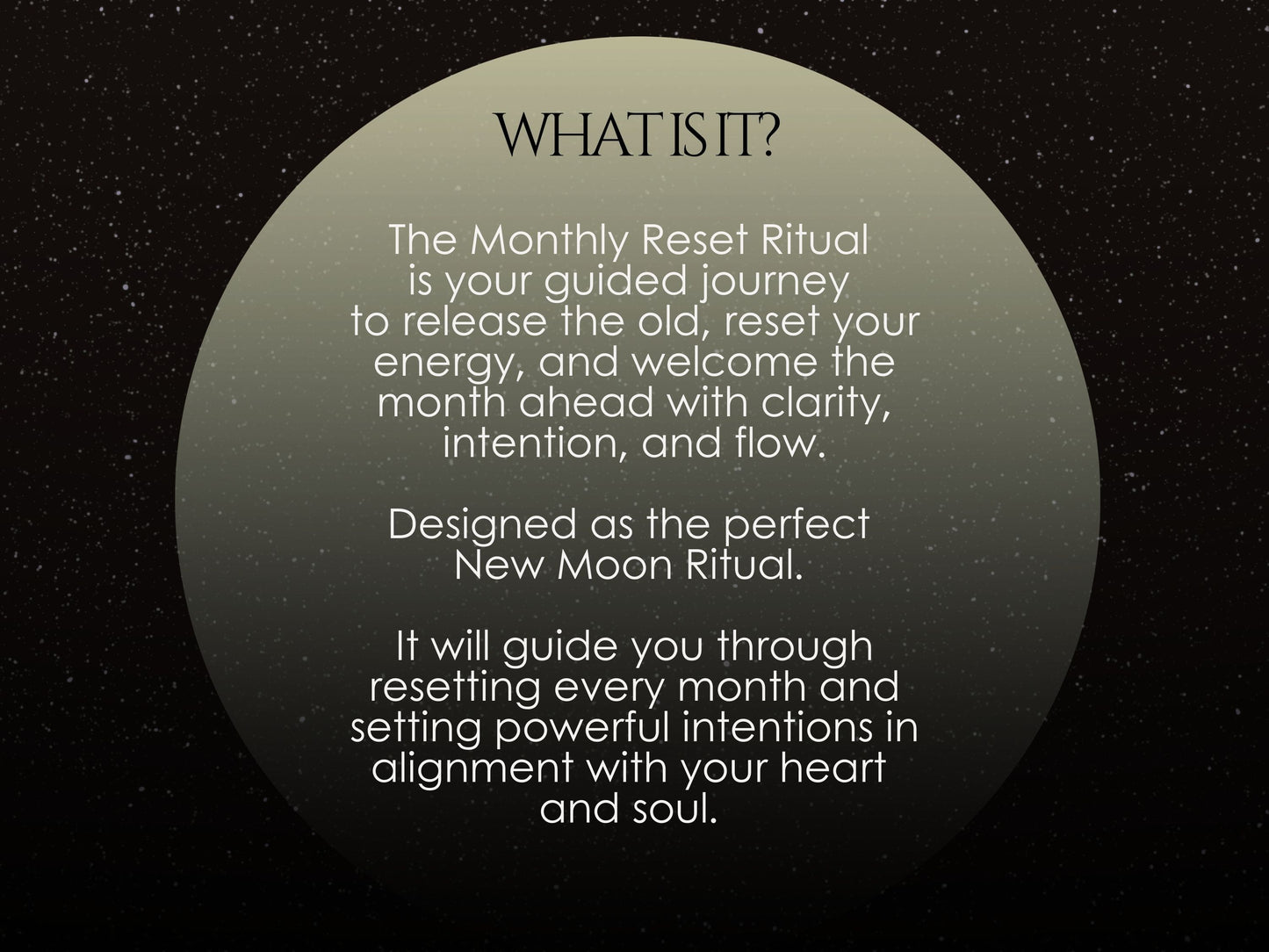 The Monthly Reset Ritual